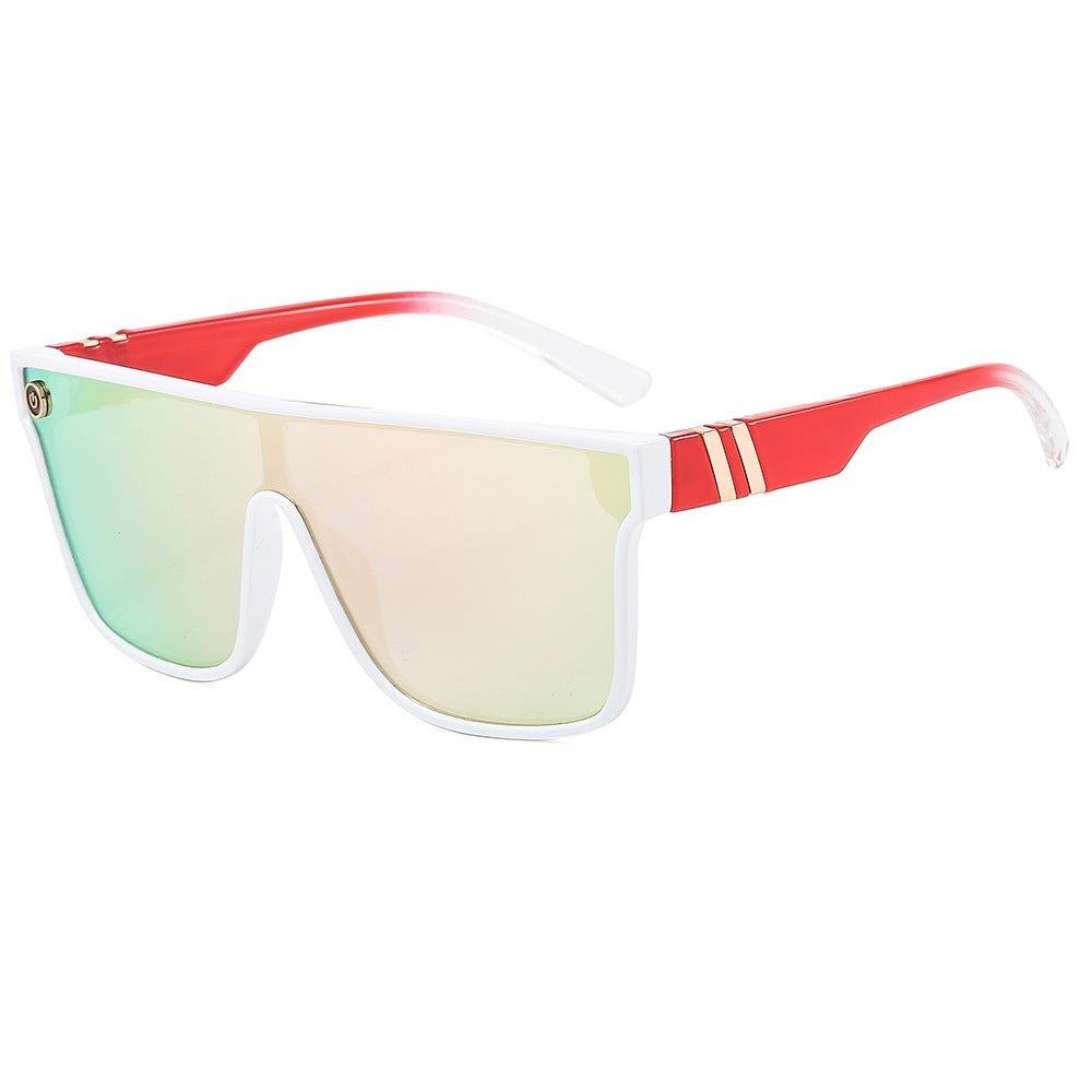 Wholesale Siamese Large Frame Colorful PC Sunglasses